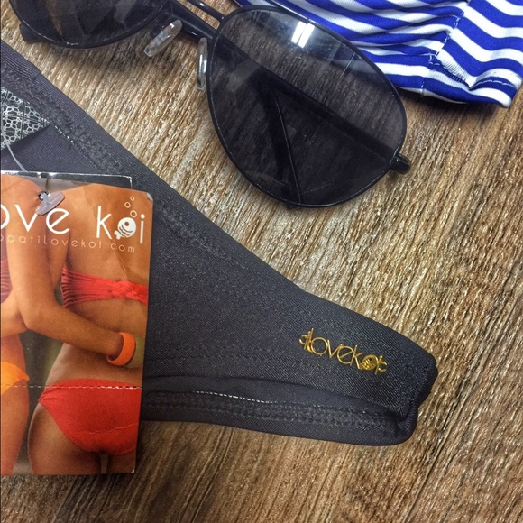 NWT BLACK Almost Brazilian Bikini Bottom - Picture 3 of 4