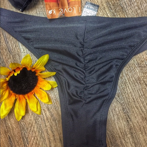 NWT BLACK Almost Brazilian Bikini Bottom - Picture 4 of 4