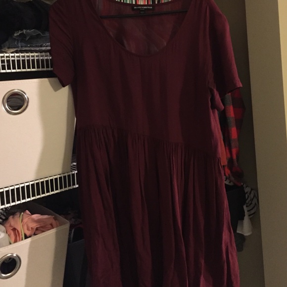 Maroon cover up dress