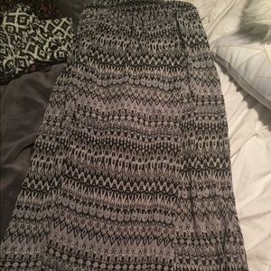 Black and white Printed Maxi Skirt