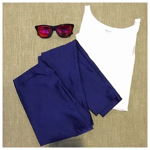 American Apparel shiny blue leggings