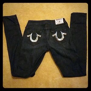 True Religion Dark Wash Skinny Jeans