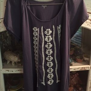Garnet Hill Embroidered T Shirt