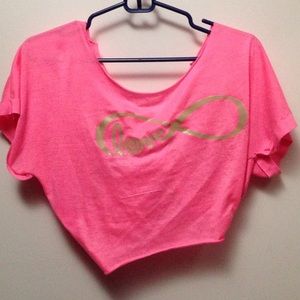 pink crop top