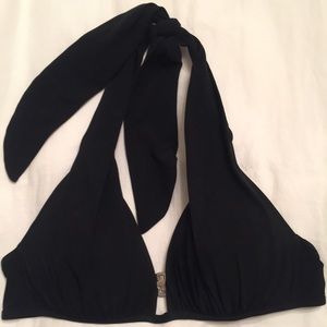 Victoria's Secret Black semi-padded swim top.