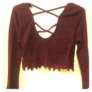 Maroon crop top