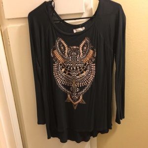 Long sleeve flow top