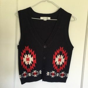 Trendy Tribal Sweater Vest