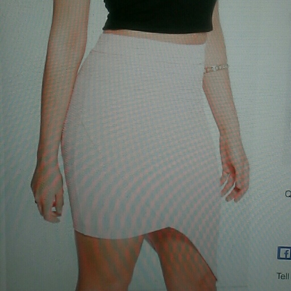 Cleo Textured Asymmetric Mini Skirt - Picture 4 of 4