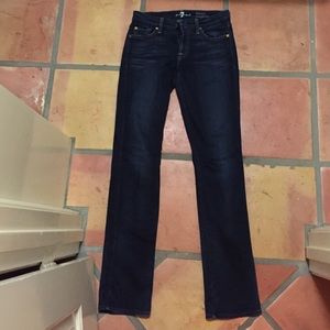 7 for all mankind dark wash, straight leg jeans