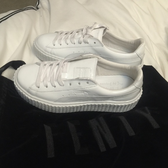 Rihanna x puma white creepers