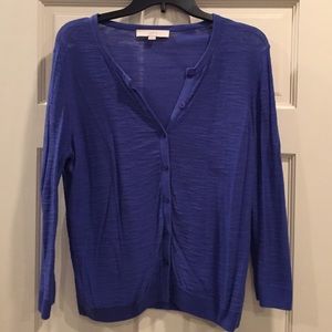 Blue 3/4 sleeve cardigan