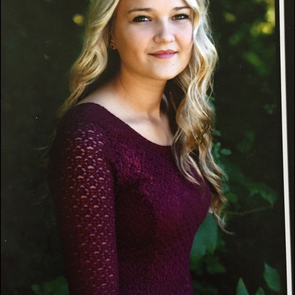 Purple lace dress