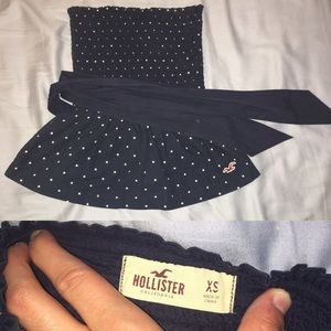 Star Print Hollister Tube Top w/detachable ribbon