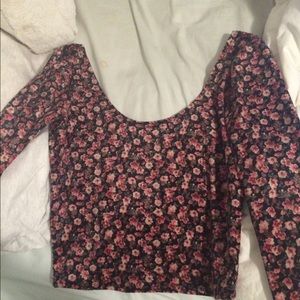Hollister velvet crop top