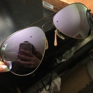 Ray ban purple mirrored glasses