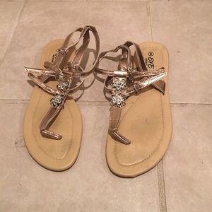 Metallic sandals!