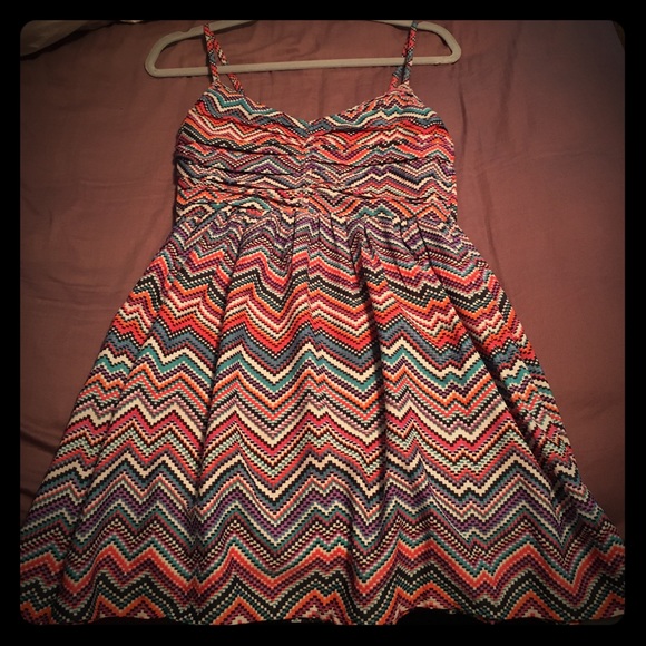 Colorful Chevron Summer Dress