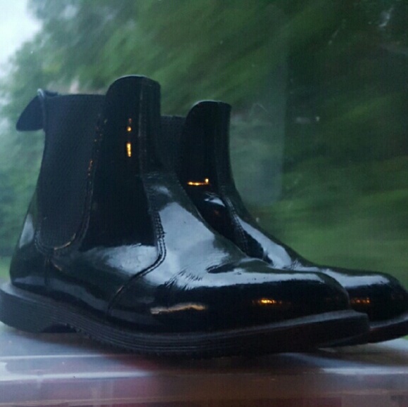 Offers welcome! Patent leather slip on docs