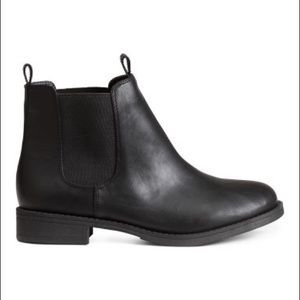 Black Leather Chelsea Boots