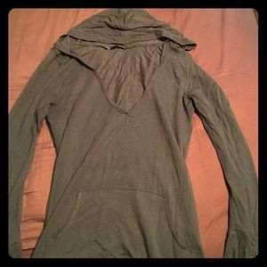 Pull Over V-Neck Hoodie