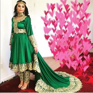 Green Afghan Nikka Gown / Dress