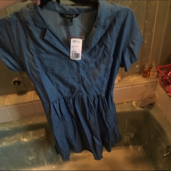 NWT Forever 21 (F21) Button-Down Jean Dress