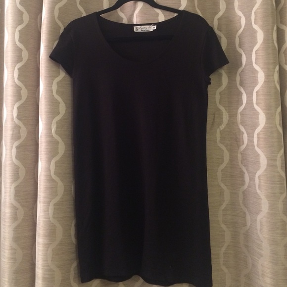 Fighting eel black mini dress with sleeves