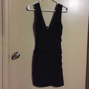 Black bodycon cocktail dress