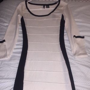 Black and cream dress