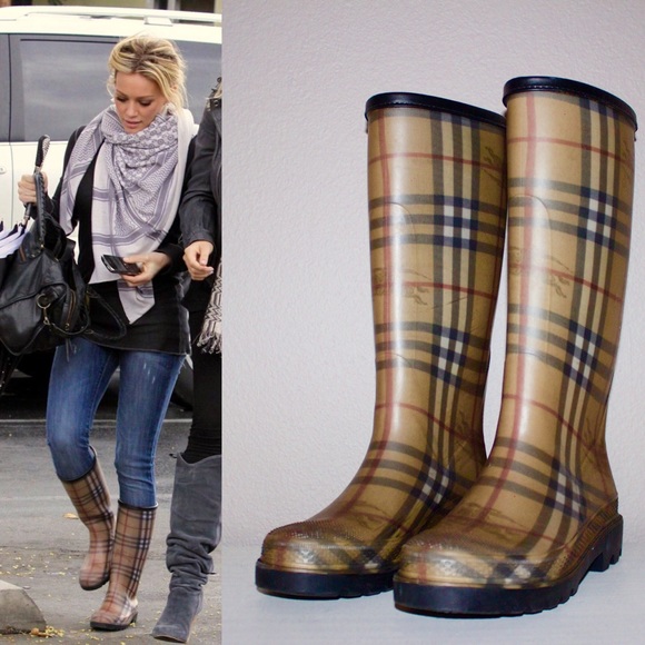 burberry tall rain boots