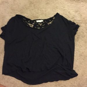 Black crop t shirt