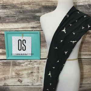 NWT Lularoe black w/ birds OS leggings