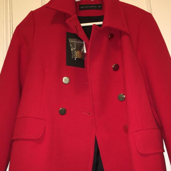 Red Zara Blazer Jacket - Picture 2 of 2