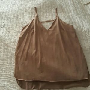 Faux suede tank