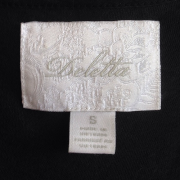 Anthropologie Deletta Black Lace Top - Picture 3 of 4