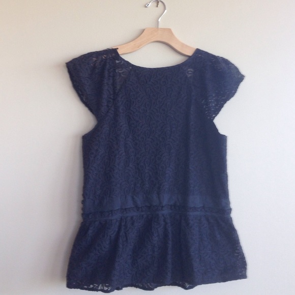 Anthropologie Deletta Black Lace Top - Picture 4 of 4