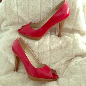 SOLD Red Peep Toe pumps SOLD