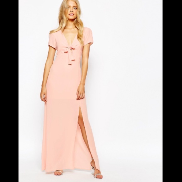 Love Front Bow Maxi Dress