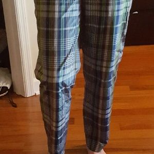 Plaid ankle length pants
