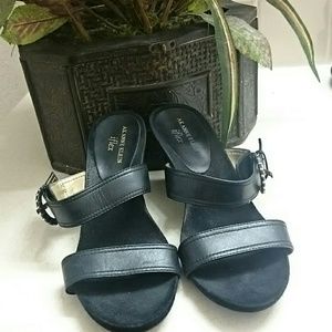 Black AK Anne Klein healed sandles