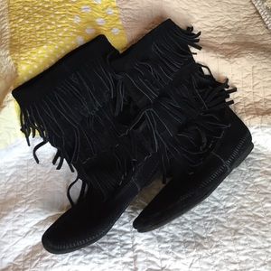 Minnetonka fringed boots