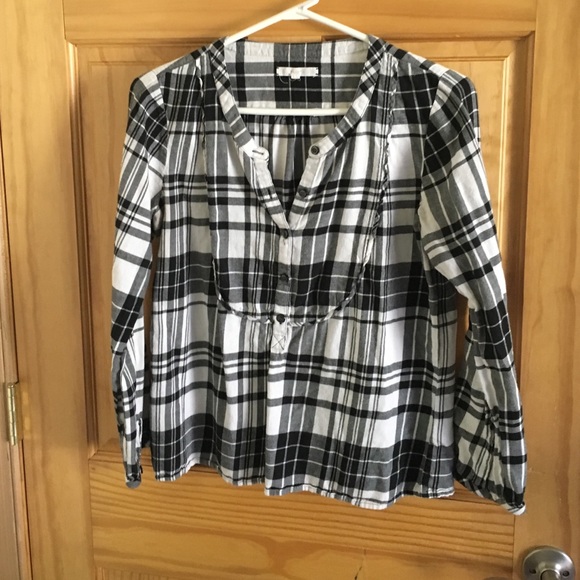 Madewell Elliot flannel top.