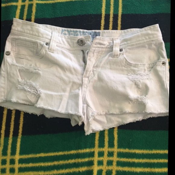Roxy distressed jean shorts