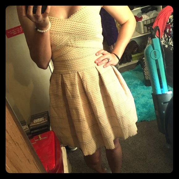 Tan bandage dress