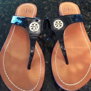 Tory Burch black Cameron thong sandal