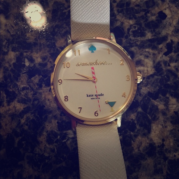 Kate Spade 5 o'clock white watch