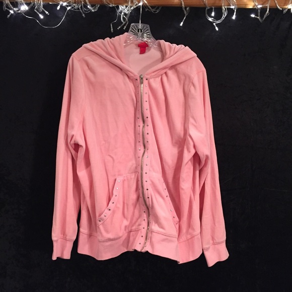 Pink track suit style sweatshirt