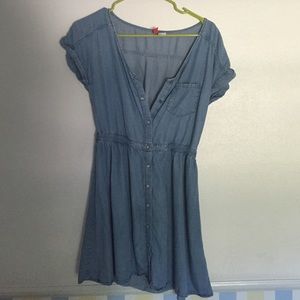 Short sleeve denim dress