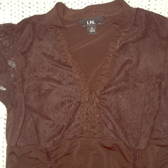 Adorable ruffles and lace top